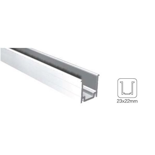 GUIA INFERIOR SAHECO ALUMINIO 22.5 x 22  5 MTS