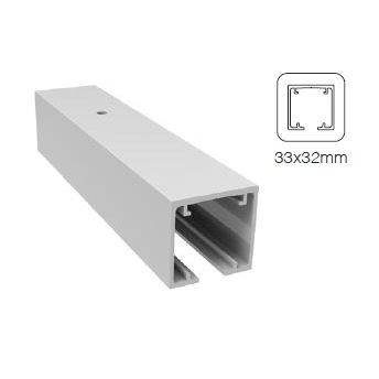 GUIA SAHECO STAR 70/90 KG 3 MTS LACADO BLANCO MATE 33X32 MM