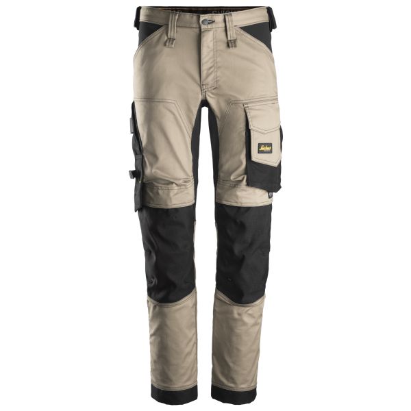 Pantalón elástico AllroundWork kaki-negro talla 062 (ESP 56)